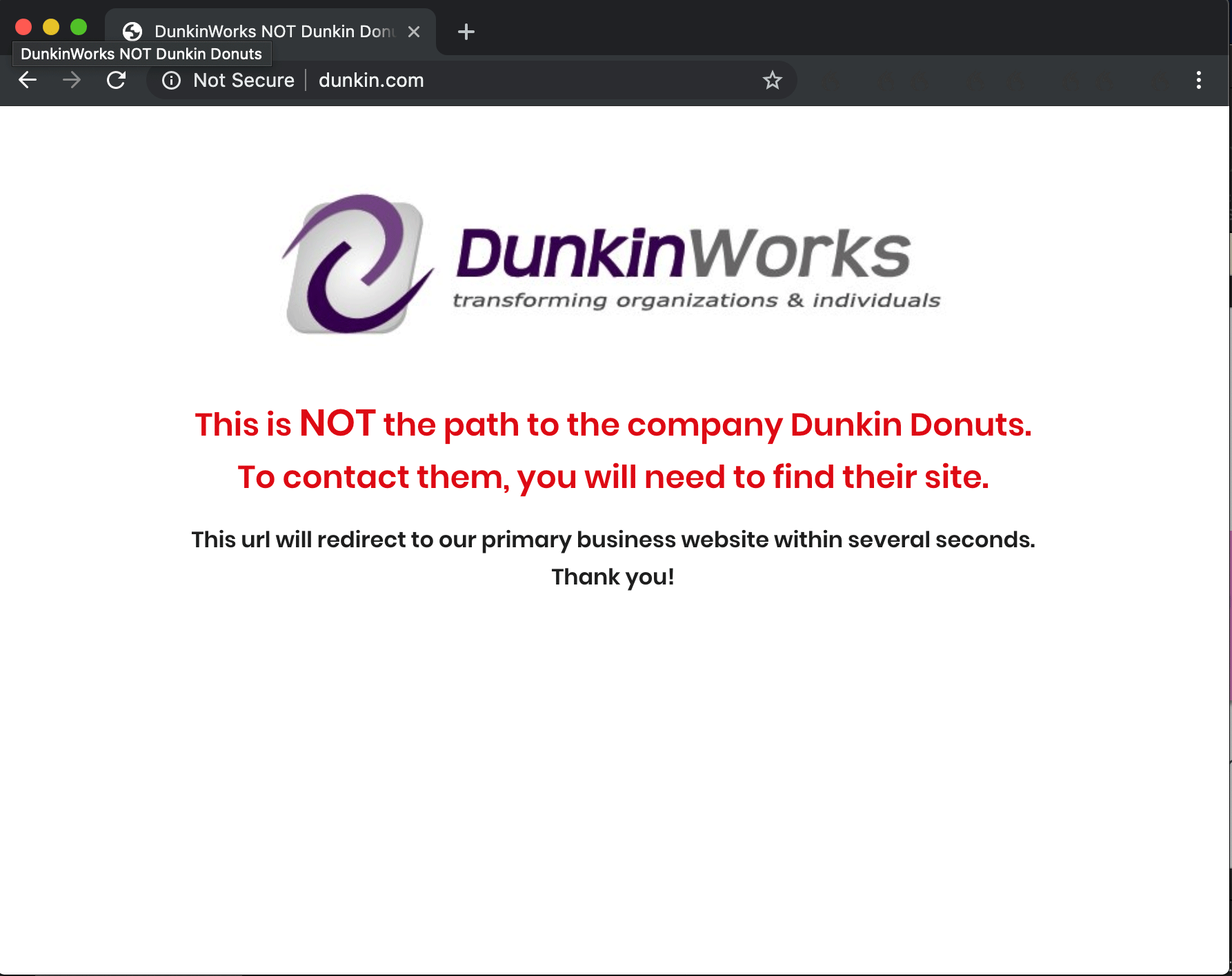 Dunkin URL